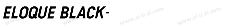 Eloque Black字体转换